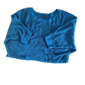 Express Blouse Elbow Length Sleeves Knit Top Round Neck  Size Medium